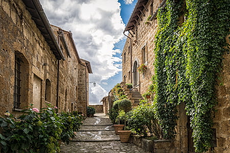 city, road, clouds, street thumbnail