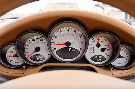 White Motorcycle Cluster Gauge thumbnail