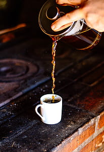 person pouring coffee in white ceramic mug thumbnail