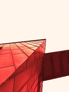 bottom photography of red building during daytime thumbnail