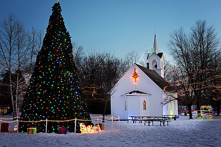 white chapel during winter thumbnail