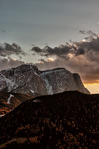 landscape photography of gray mountain range under clear blue sky thumbnail