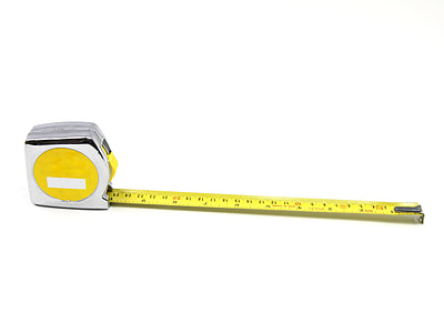 white and yellow retractable measuring tape thumbnail