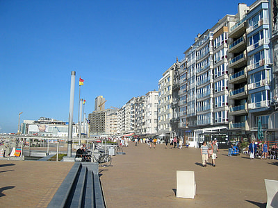 Promenade at Ostend seaside in Belgium thumbnail