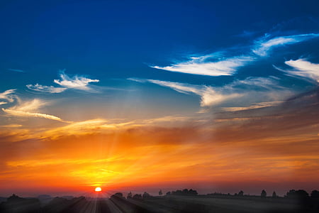 landscape photography of clear skies during golden hour thumbnail