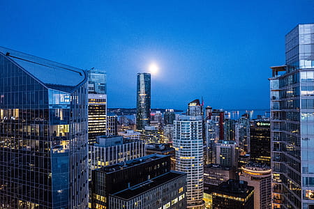 Photography of Buildings During Night Time thumbnail