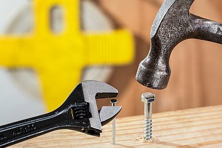 hammer and adjustable wrench thumbnail