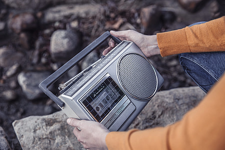 person wearing portable cassette stereo thumbnail