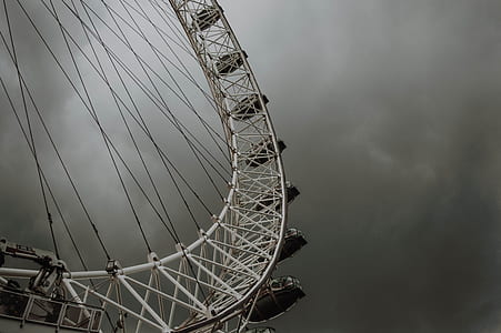 white Ferris wheel under gray sky thumbnail