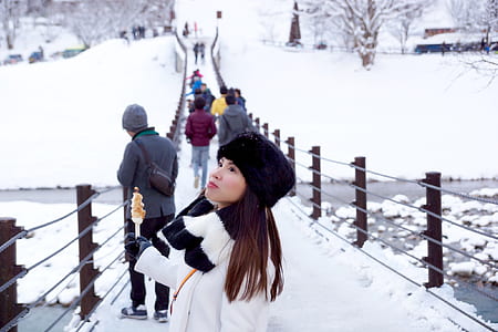 cold, snow, people, woman thumbnail