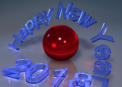 red ball with happy new year text overlay thumbnail