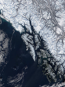 Satellite Image of Juneau, Alaska thumbnail