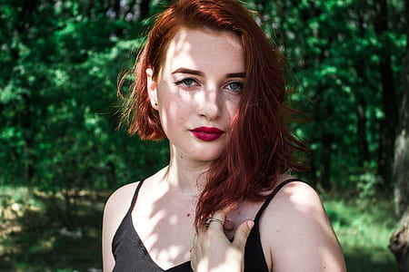 women's black spaghetti-strap top thumbnail
