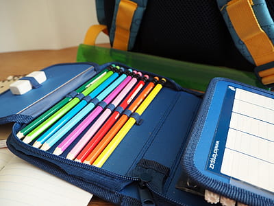 assorted-color colored pencils in case thumbnail