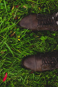 feet, grass, shoes, leather thumbnail