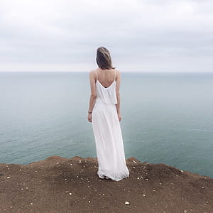 sea, beach, woman, water thumbnail