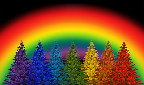 multicolored trees illustration thumbnail