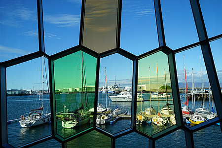 green and blue glass windows thumbnail