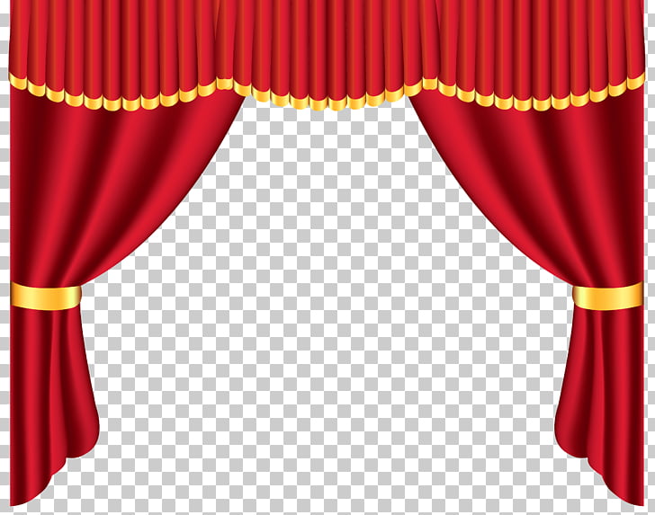 Window Treatment Curtain Red Curtains Red Curtain Png Clipart