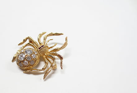 jeweled gold-colored spider jewelry thumbnail