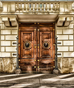 brown wooden door close thumbnail