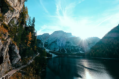Lake Surrounded By Mountains thumbnail