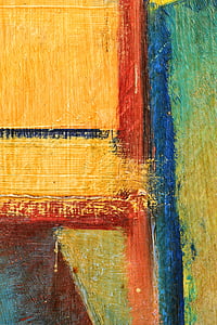 red, yellow, and blue abstract painting thumbnail