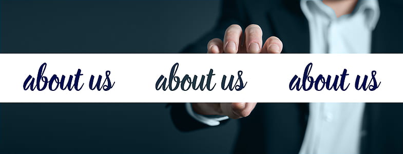 About Us text overlays thumbnail
