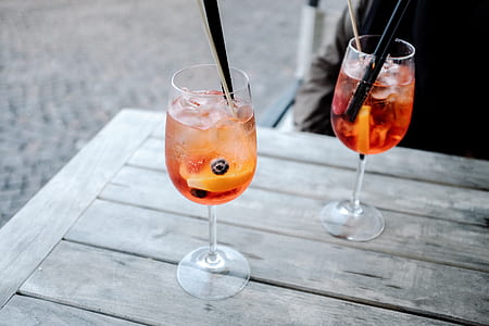 two wine glasses on table thumbnail