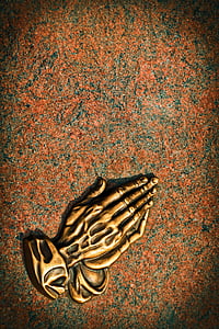 brown Praying hand decor thumbnail