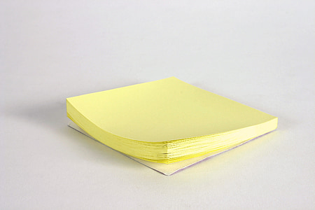 yellow note papers on white surface thumbnail