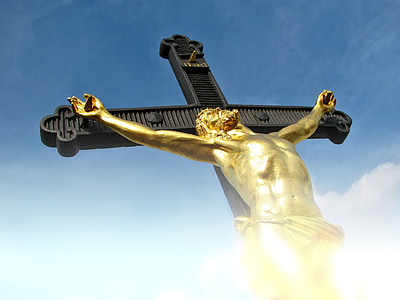 low-angle view photo of crucifix thumbnail