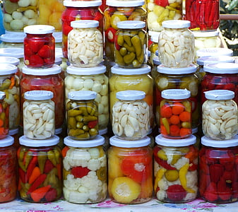 assorted infused vinegar bottles thumbnail
