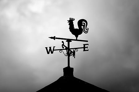 black-and-white, sky, clouds, arrow thumbnail