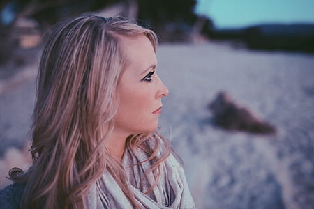 woman in beach shore with during daytime thumbnail