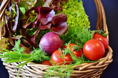 assorted vegetables in brown woven basket thumbnail