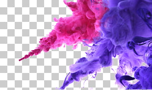 Ink Color Stock photography, Smoke effects, purple and pink smoke illustration PNG clipart