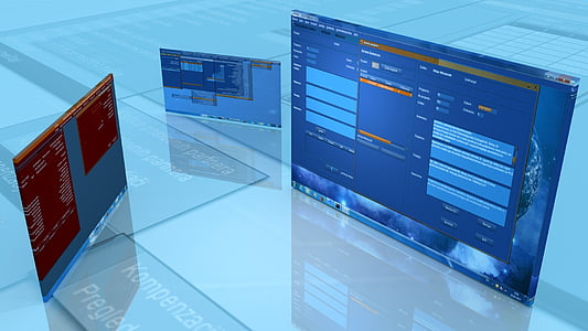 three layers of computer application illustration thumbnail