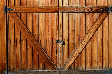 closed brown wooden door thumbnail