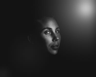 Grayscale Photo of Woman thumbnail