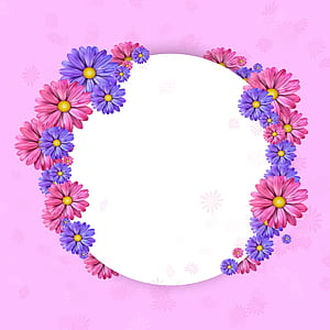 pink and purple flowers digital frame thumbnail