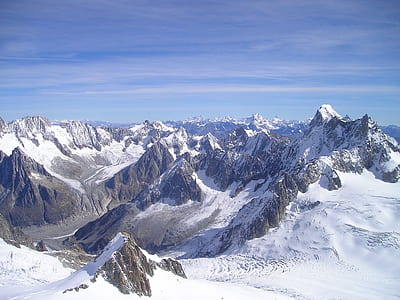 mountain covered snow at daytime thumbnail