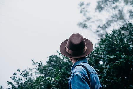 person wearing brown hat looking up thumbnail