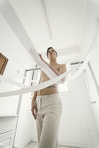 Man Wearing Beige Pants thumbnail