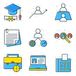 Job Seeker svg vector icon sets