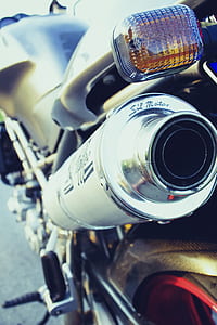 chrome-colored motorcycle muffler thumbnail