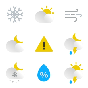 The Weather is Nice Today svg vector icon sets