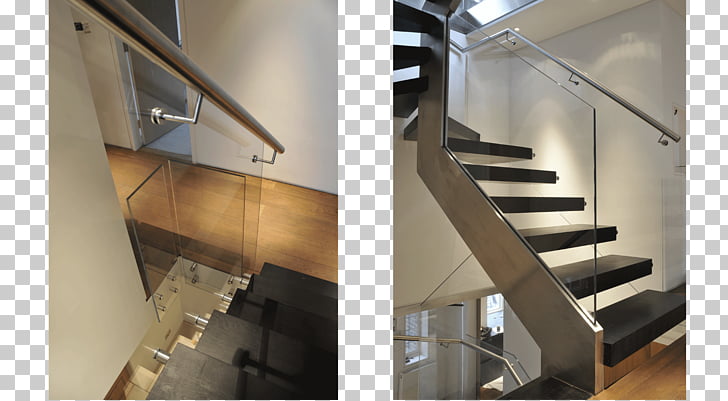 Stairs Handrail Glass Baluster Stainless Steel Staircase Png
