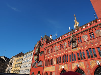 architectural photography of orange building thumbnail