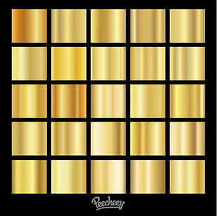 Vector set of gold gradients ai file